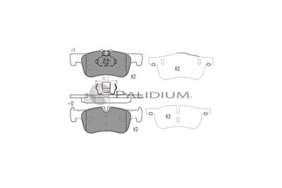 P11353 ASHUKI by Palidium Комплект тормозных колодок, дисковый тормоз