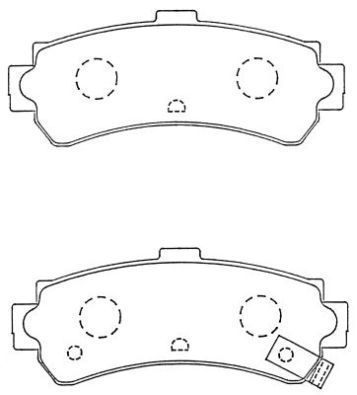 ASN256 AISIN Комплект тормозных колодок, дисковый тормоз