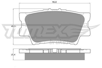 TX1573 TOMEX Brakes Комплект тормозных колодок, дисковый тормоз