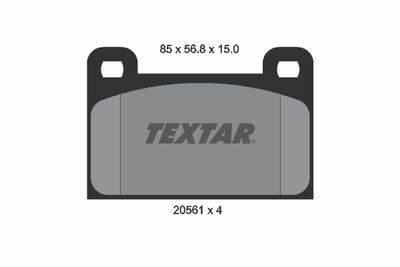 2056101 TEXTAR Комплект тормозных колодок, дисковый тормоз