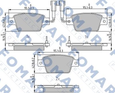 FO239381 FOMAR Friction Комплект тормозных колодок, дисковый тормоз