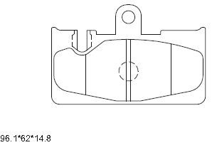 KD2752 ASIMCO Комплект тормозных колодок, дисковый тормоз