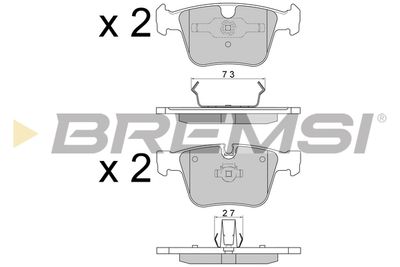BP3610 BREMSI Комплект тормозных колодок, дисковый тормоз