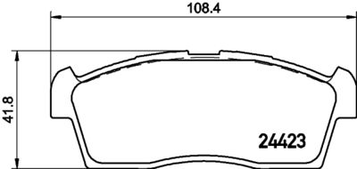 8DB355039691 HELLA Комплект тормозных колодок, дисковый тормоз