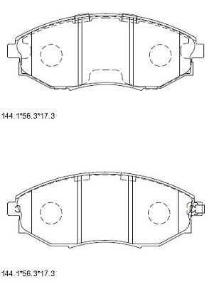 KD3735F ASIMCO Комплект тормозных колодок, дисковый тормоз