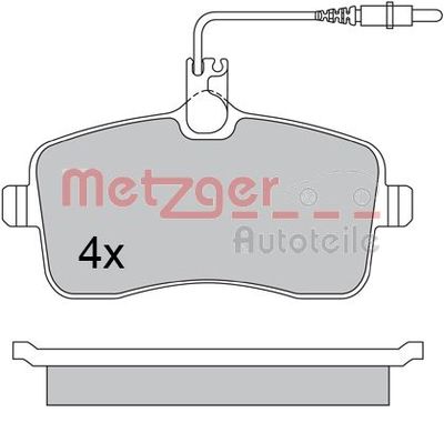 1170283 METZGER Комплект тормозных колодок, дисковый тормоз