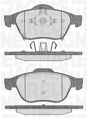 363916060595 MAGNETI MARELLI Комплект тормозных колодок, дисковый тормоз