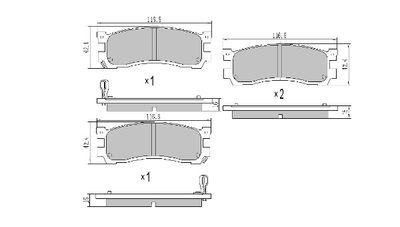 FBP1774 FREMAX Комплект тормозных колодок, дисковый тормоз