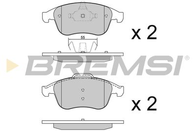 BP3430 BREMSI Комплект тормозных колодок, дисковый тормоз