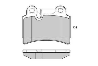 121302 E.T.F. Комплект тормозных колодок, дисковый тормоз