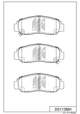 D5113MH MK Kashiyama Комплект тормозных колодок, дисковый тормоз