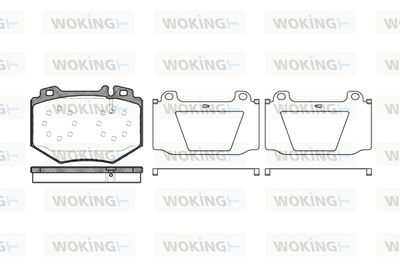 P1165300 WOKING Комплект тормозных колодок, дисковый тормоз