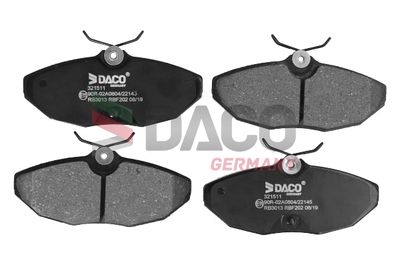 321511 DACO Germany Комплект тормозных колодок, дисковый тормоз