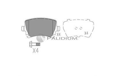 P11006 ASHUKI by Palidium Комплект тормозных колодок, дисковый тормоз