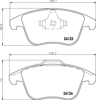 8DB355028291 HELLA Комплект тормозных колодок, дисковый тормоз