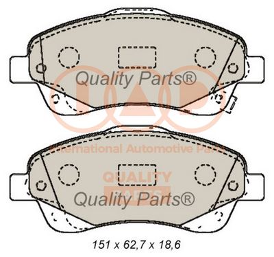 70417182 IAP QUALITY PARTS Комплект тормозных колодок, дисковый тормоз