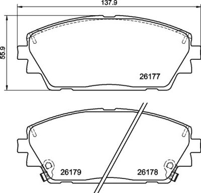 P49065 BREMBO Комплект тормозных колодок, дисковый тормоз