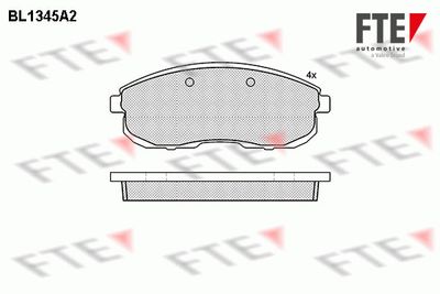 BL1345A2 FTE Комплект тормозных колодок, дисковый тормоз