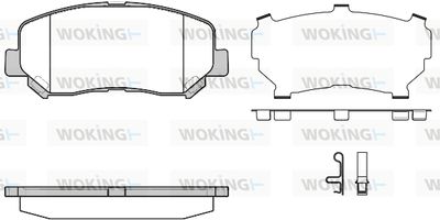 P1413324 WOKING Комплект тормозных колодок, дисковый тормоз