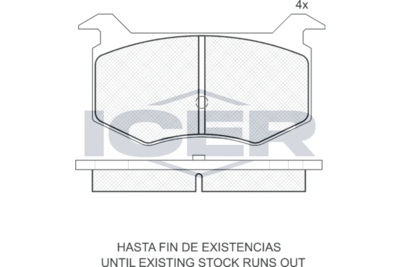 180942 ICER Комплект тормозных колодок, дисковый тормоз