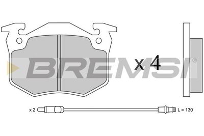 BP2230 BREMSI Комплект тормозных колодок, дисковый тормоз