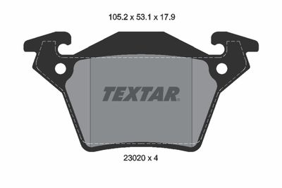 2302001 TEXTAR Комплект тормозных колодок, дисковый тормоз