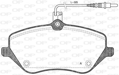 BPA110104 OPEN PARTS Комплект тормозных колодок, дисковый тормоз