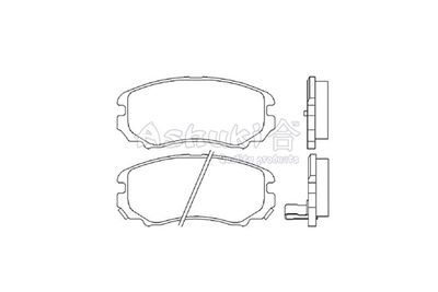I04250 ASHUKI by Palidium Комплект тормозных колодок, дисковый тормоз