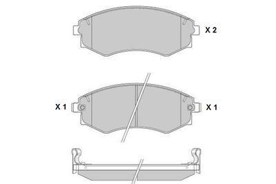 120941 E.T.F. Комплект тормозных колодок, дисковый тормоз