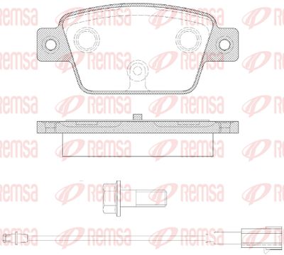 086112 REMSA Комплект тормозных колодок, дисковый тормоз