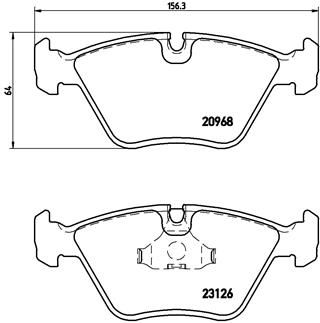 P36007 BREMBO Комплект тормозных колодок, дисковый тормоз