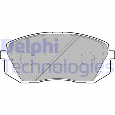LP2050 DELPHI Комплект тормозных колодок, дисковый тормоз