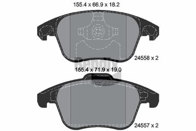 BPD1393 BENDIX Braking Комплект тормозных колодок, дисковый тормоз