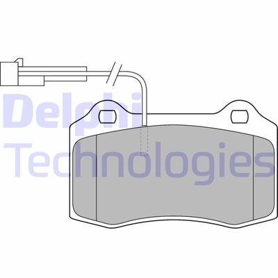 LP1543 DELPHI Комплект тормозных колодок, дисковый тормоз
