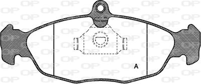 BPA039300 OPEN PARTS Комплект тормозных колодок, дисковый тормоз