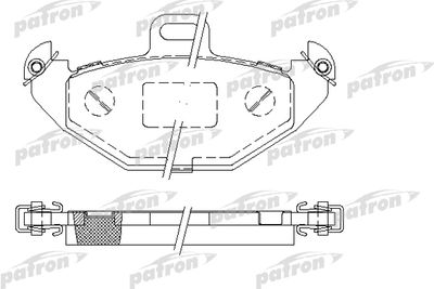 PBP1278 PATRON Комплект тормозных колодок, дисковый тормоз