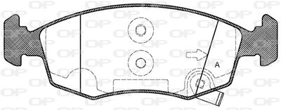 BPA017250 OPEN PARTS Комплект тормозных колодок, дисковый тормоз