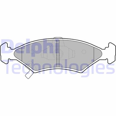 LP1630 DELPHI Комплект тормозных колодок, дисковый тормоз