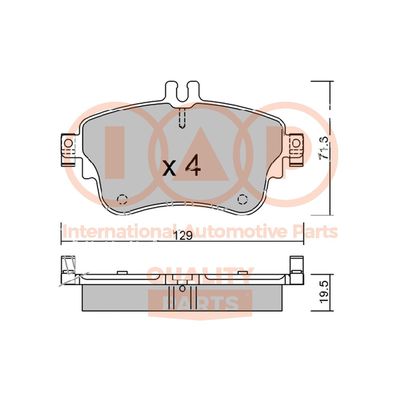 70454000 IAP QUALITY PARTS Комплект тормозных колодок, дисковый тормоз