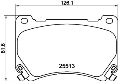 8DB355037581 HELLA PAGID Комплект тормозных колодок, дисковый тормоз