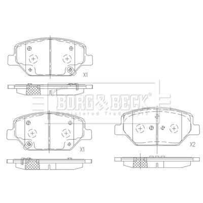 BBP2687 BORG & BECK Комплект тормозных колодок, дисковый тормоз