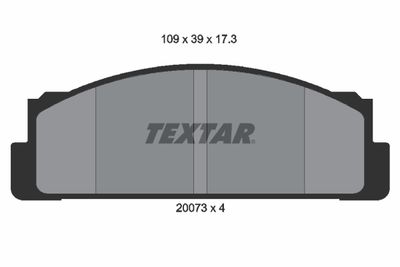 2007304 TEXTAR Комплект тормозных колодок, дисковый тормоз