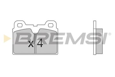BP2202 BREMSI Комплект тормозных колодок, дисковый тормоз
