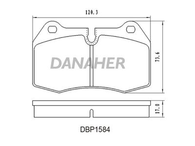 DBP1584 DANAHER Комплект тормозных колодок, дисковый тормоз