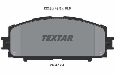 2434701 TEXTAR Комплект тормозных колодок, дисковый тормоз