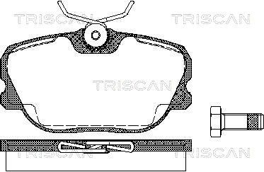 811027894 TRISCAN Комплект тормозных колодок, дисковый тормоз