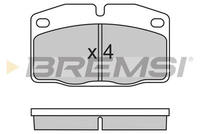 BP2487 BREMSI Комплект тормозных колодок, дисковый тормоз