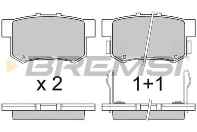 BP2750 BREMSI Комплект тормозных колодок, дисковый тормоз