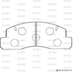 SN663 ADVICS Комплект тормозных колодок, дисковый тормоз