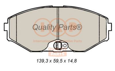 70413098 IAP QUALITY PARTS Комплект тормозных колодок, дисковый тормоз